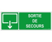 Panneaux Sortie de secours  - evacuation rectangle