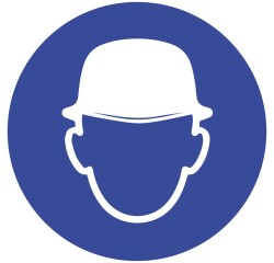 panneau rond casque obligatoire