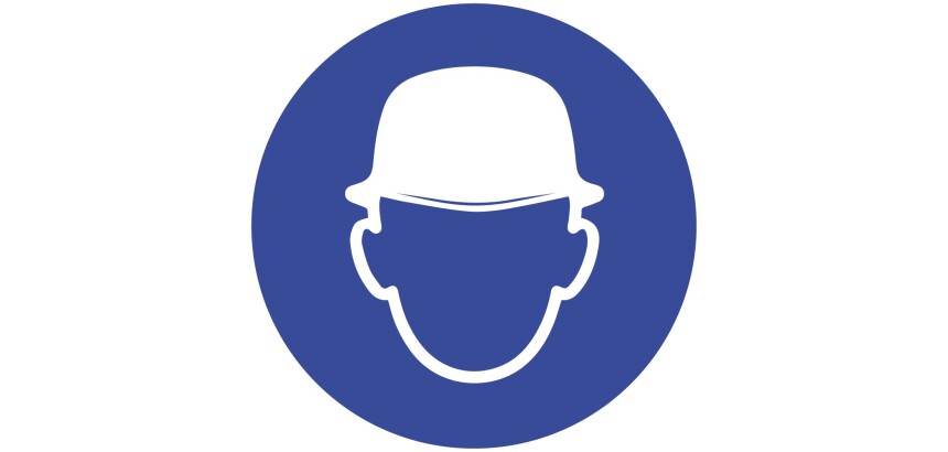 panneau rond casque obligatoire