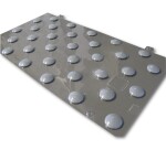 Plots podotactiles PODOKIT Thermoplastiques gris auto-adhésifs