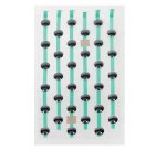 Plots podotactiles PODOKIT Thermoplastiques noir auto-adhésifs en plaque