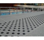 Plots podotactiles PODOKIT mixte Thermoplastiques et Inox auto-adhésifs en plaques