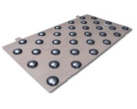 Plots podotactiles PODOKIT mixte Thermoplastiques et Inox auto-adhésifs en plaques