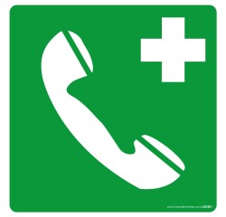 Panneau ISO EN 7010 - Téléphone d'urgence - E004