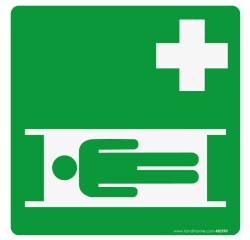 Panneau ISO EN 7010 - Civière - E013