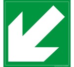 évacuation flèche diagonale