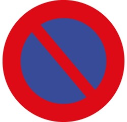 panneau rond interdit de stationner
