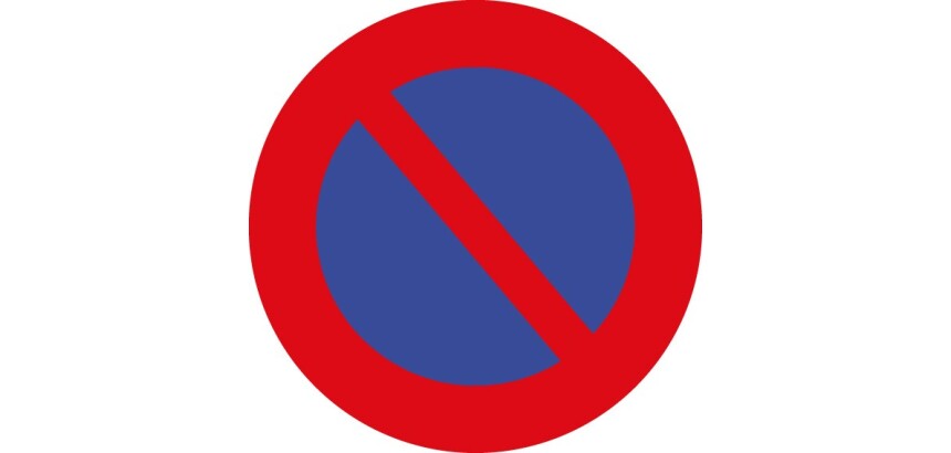 panneau rond interdit de stationner