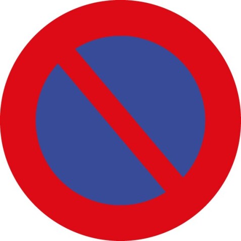 panneau rond interdit de stationner