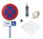 Kit complet HANDICAP panneau + pochoir