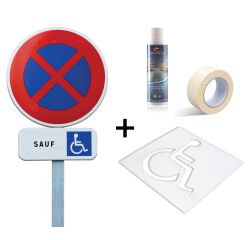 Kit complet HANDICAP panneau + pochoir
