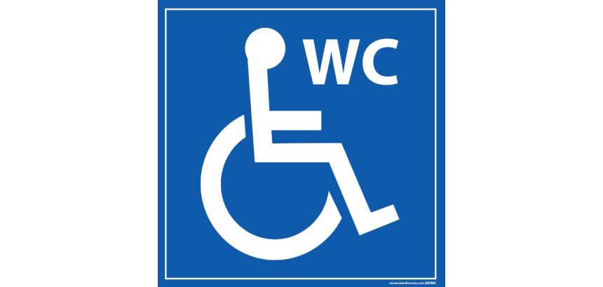 Panneau WC - avec picto PMR