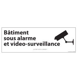 Panneau Bâtiment sous alarme et vidéo-surveillance