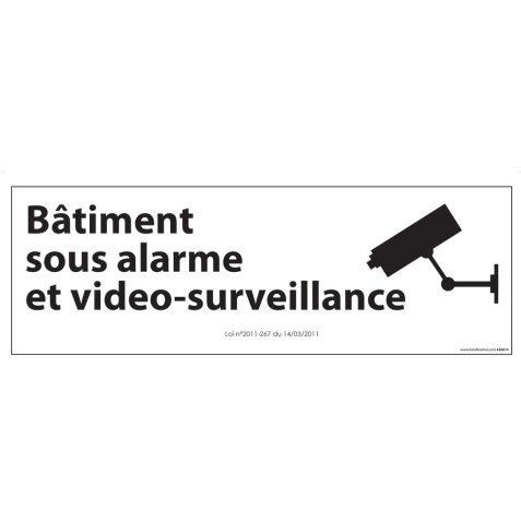 Panneau Bâtiment sous alarme et vidéo-surveillance