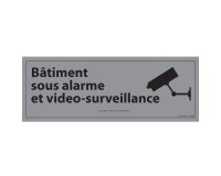 Panneau Bâtiment sous alarme et vidéo-surveillance