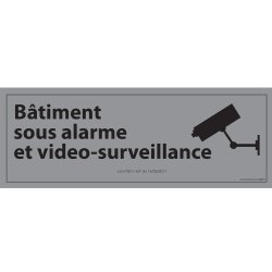 Panneau Bâtiment sous alarme et vidéo-surveillance