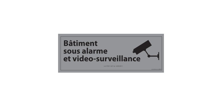 Panneau Bâtiment sous alarme et vidéo-surveillance