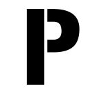 Pochoir adhésif P pour parking, réutilisable 30 cm