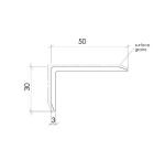 Nez de marche antidérapant Polygrain XL 50 x 30 x 1900 mm