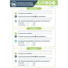 Poster "Mes prestations non-accessibles" - Format A4 plastifié