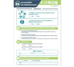 Poster "Mon établissement est Accessible" et "Mes prestations non-accessibles" - 2 A4 plastifié