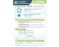 Poster "Mon établissement est Accessible" et "Mes prestations non-accessibles" - 2 A4 plastifié