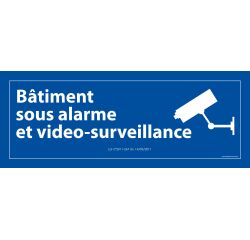 Panneau Bâtiment sous alarme et vidéo-surveillance