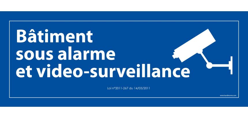 Panneau Bâtiment sous alarme et vidéo-surveillance