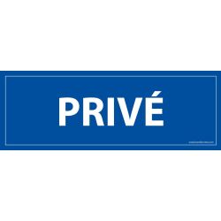 Plaque de porte PRIVE - 210 x 75 mm - PVC