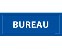 Plaque de porte BUREAU - vinyle ou PVC 210 x 75 mm
