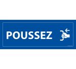 Plaque de porte POUSSEZ - 210 x 75 mm