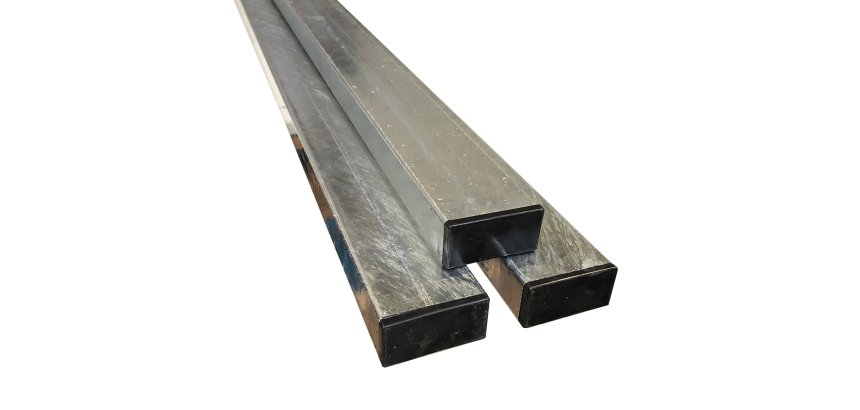 Poteau Carré en Acier Galvanisé 80 x 80 mm