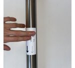 Manchon pour main courante en braille - Noir sur fond blanc