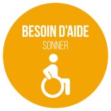 Adhésif orange pour carillon d'appel - Besoin d'aide- Jaune