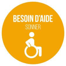 Adhésif orange pour carillon d'appel - Besoin d'aide- Jaune