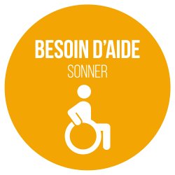 Adhésif orange pour carillon d'appel - Besoin d'aide- Jaune