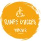 Adhésif design pour sonnette d'appel rampe d'accès - jaune