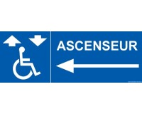 Panneau Picto Ascenseur - flèche gauche