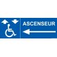 Signalisation handicapé - Ascenseur - flèche gauche