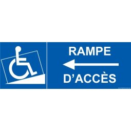 Signalisation - Rampe Accès - handicapé flèche à gauche