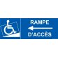 Signalisation - Rampe Accès - handicapé flèche à gauche