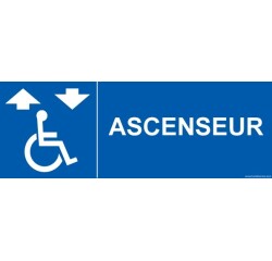 Panneau Ascenseur avec picto PMR