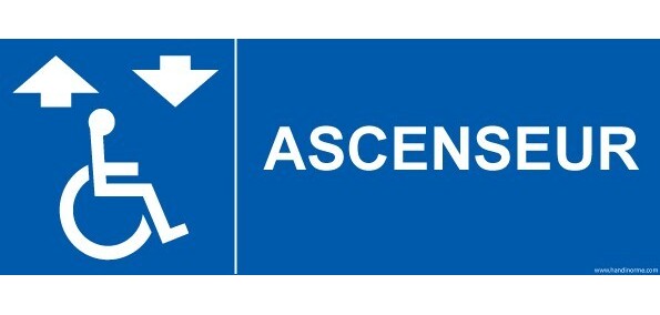 Panneau Ascenseur avec picto PMR