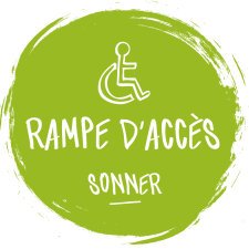 Adhésif design pour carillon d'appel rampe d'accès - Vert