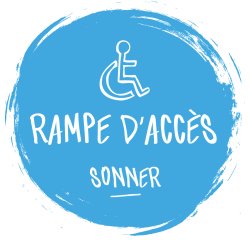 Adhésif design pour carillon d'appel - Bleu