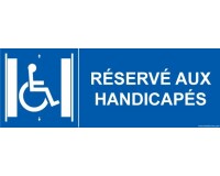 Panneau ascenseur Réservé aux handicapés Modèle: PVC taille panneau signalisation:350 x 125mm
