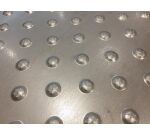 Dalle podotactile en acier corten