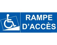 Panneau Rampe d'accès PMR