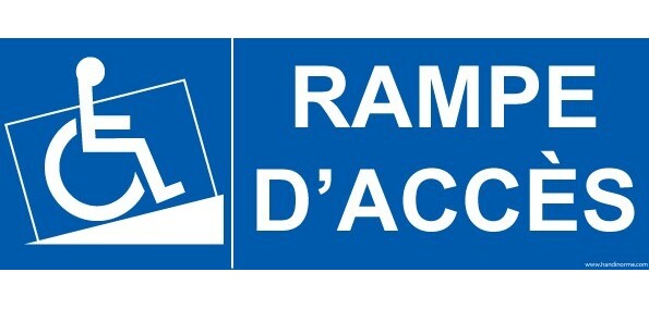 Panneau Rampe d'accès PMR