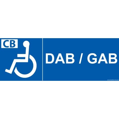 Panneau DAB/GAB picto PMR